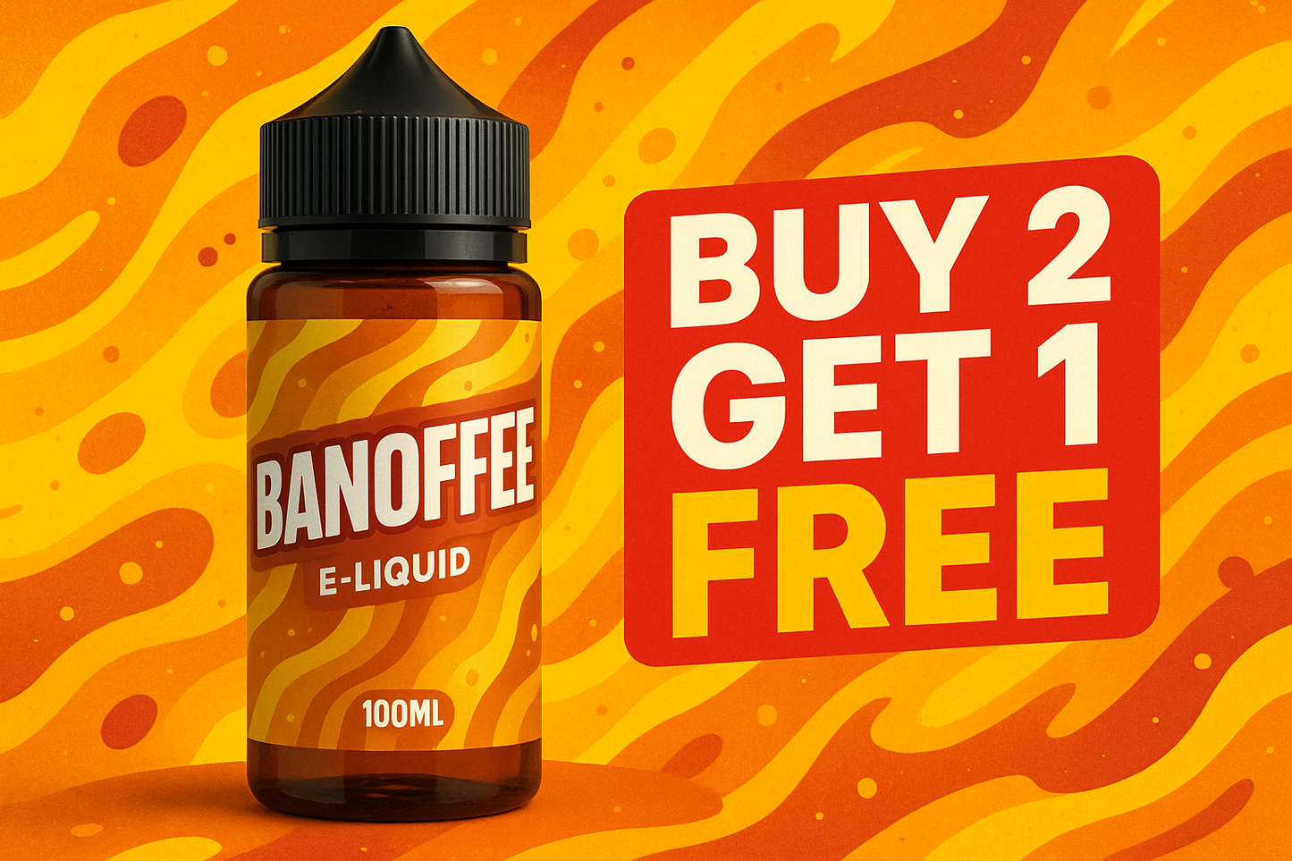 Banoffee E-Liquid 100ml - UK Made Premium Vape Juice | Galax-E-Juice