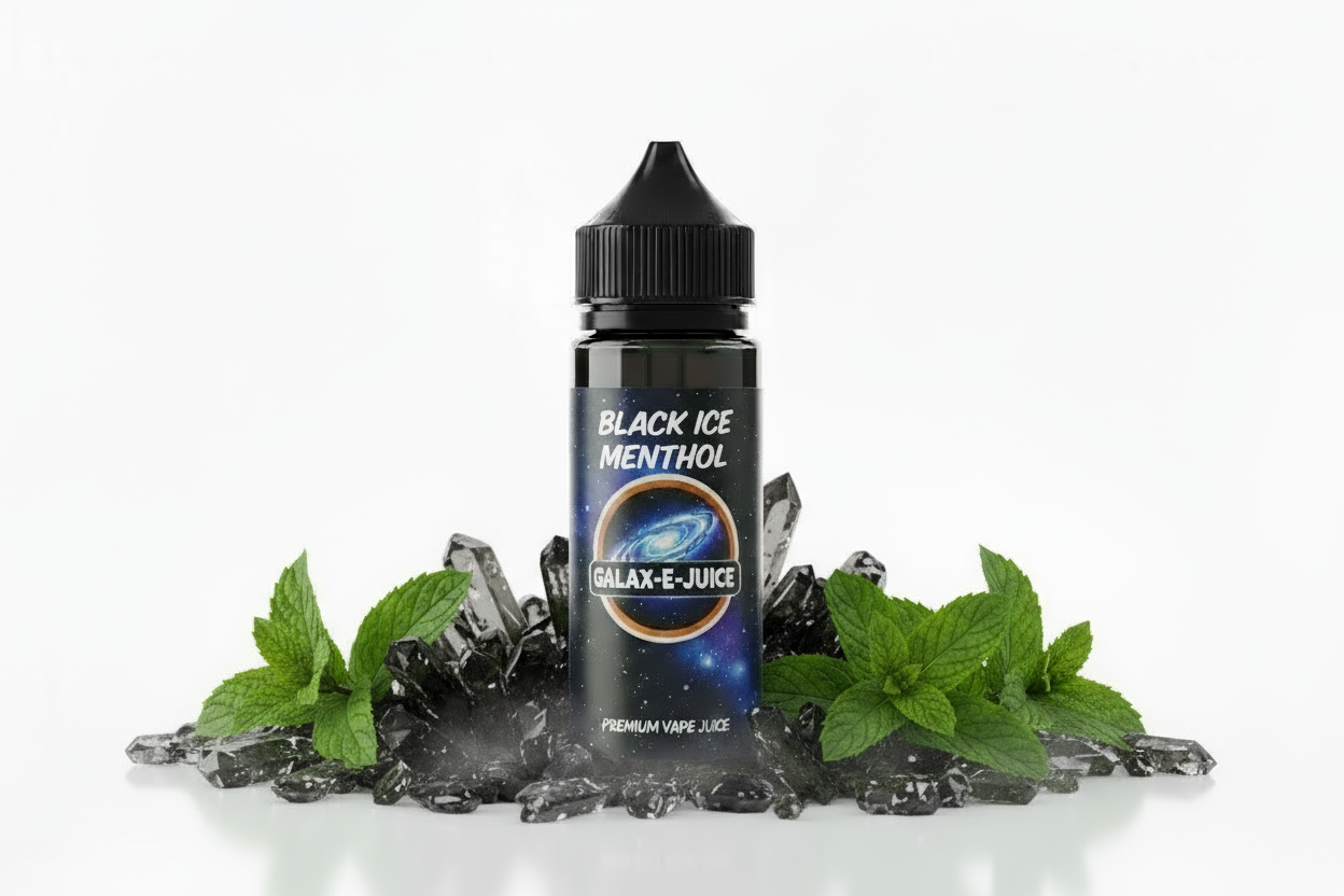 Black Ice Menthol E-Liquid 100ml - UK Made Premium Vape Juice | Galax-E-Juice