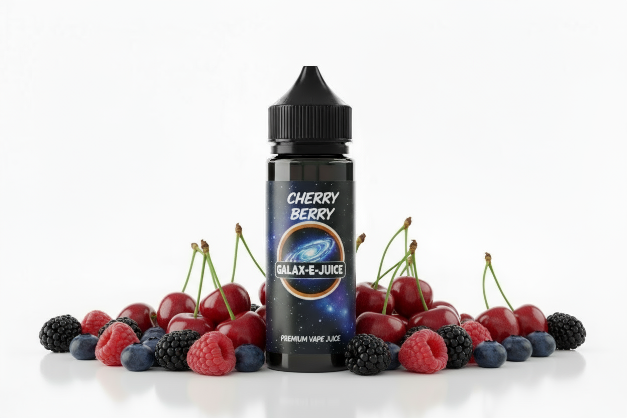 Cherry Berry E-Liquid 100ml - UK Made Premium Vape Juice | Galax-E-Juice