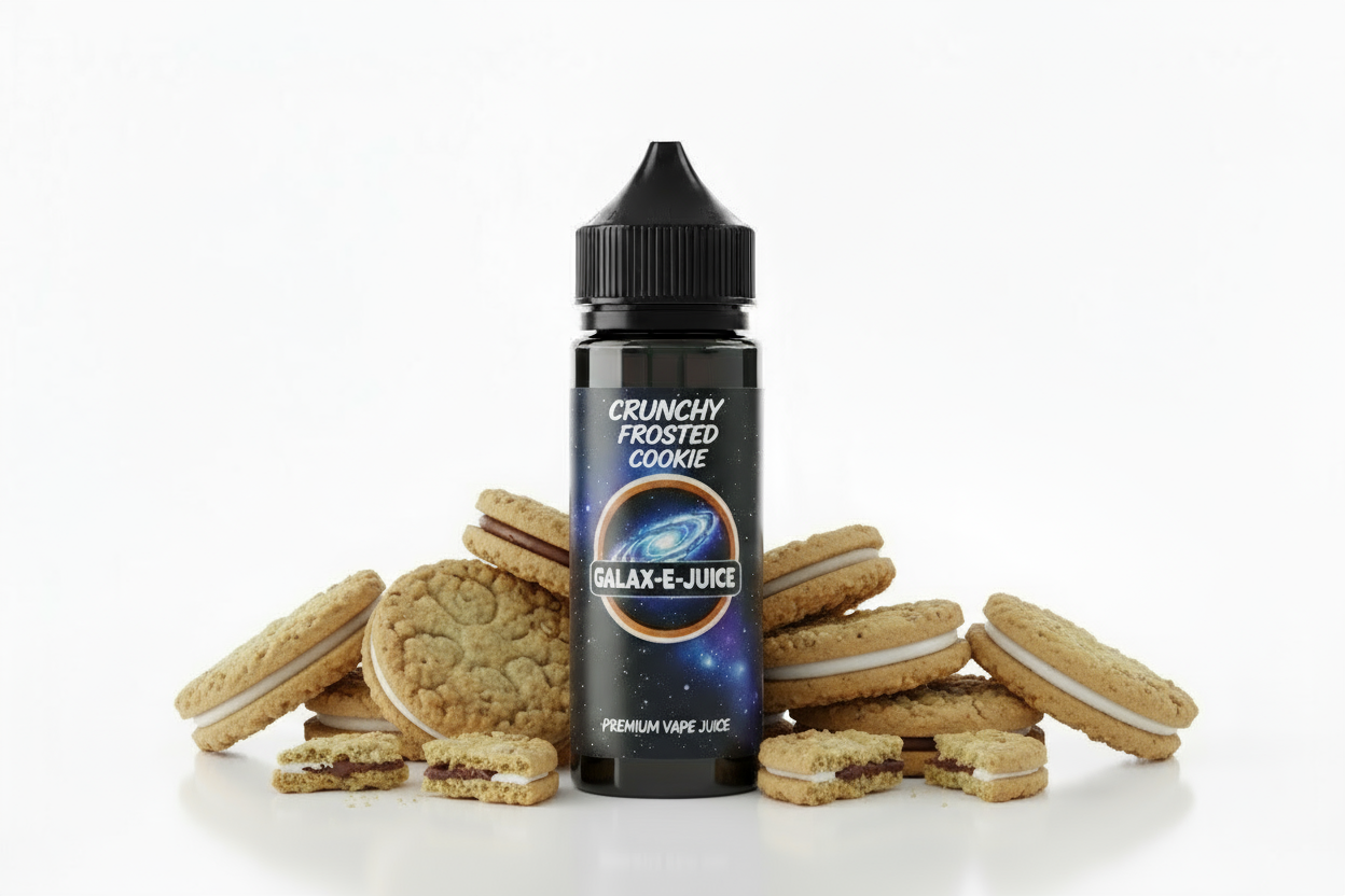 Crunchy Frosted Cookie E-Liquid 100ml - UK Made Premium Vape Juice | Galax-E-Juice