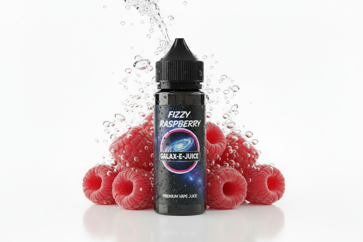 Fizzy Raspberry E-Liquid 100ml - UK Made Premium Vape Juice | Galax-E-Juice
