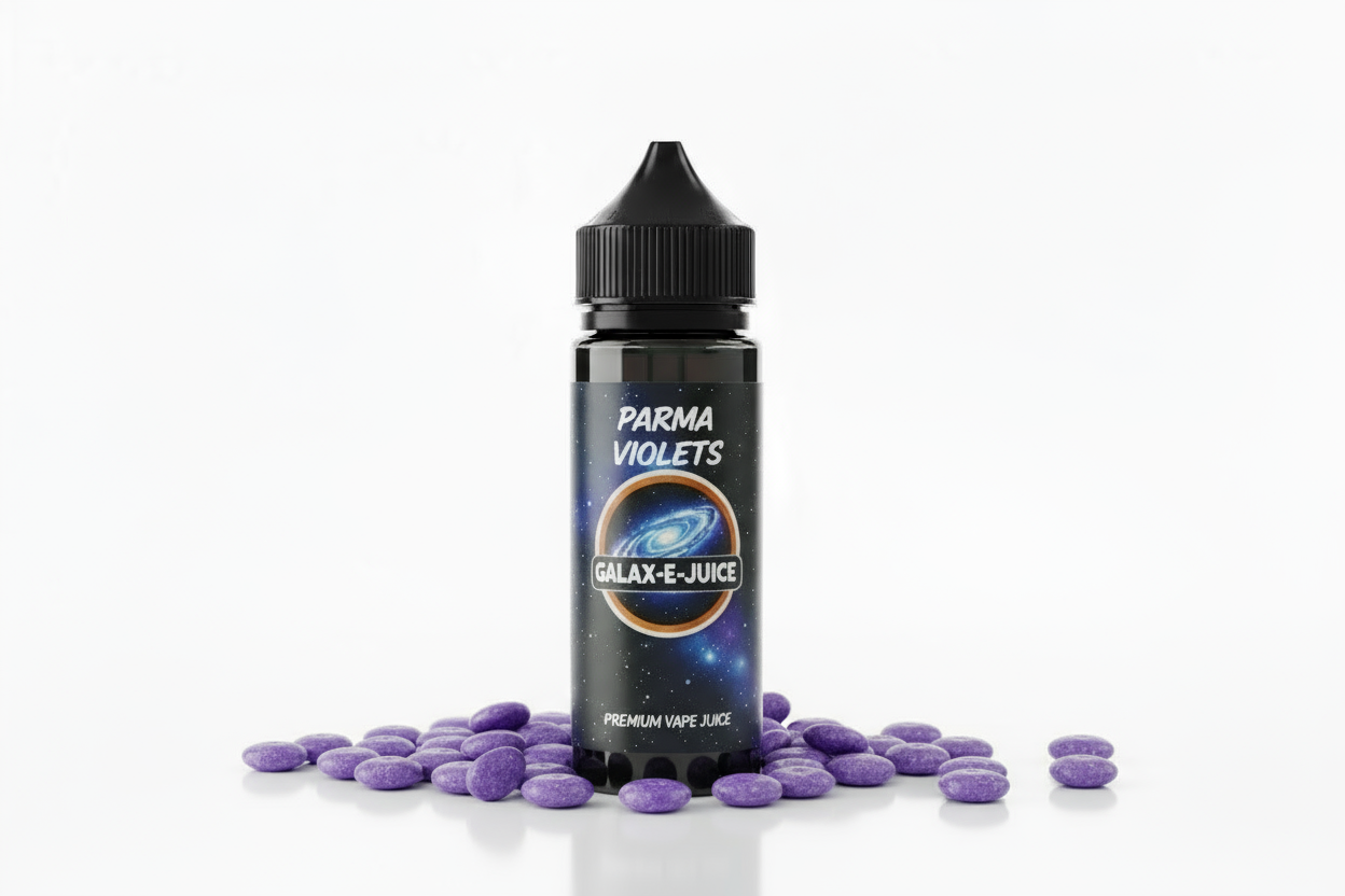 Parma Violets E-Liquid 100ml - UK Made Premium Vape Juice | Galax-E-Juice