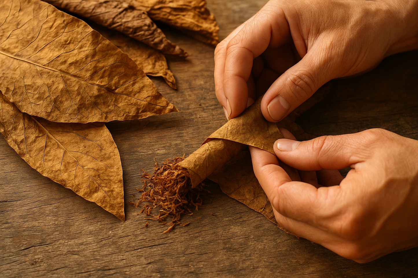 Rolling leaf tobacco