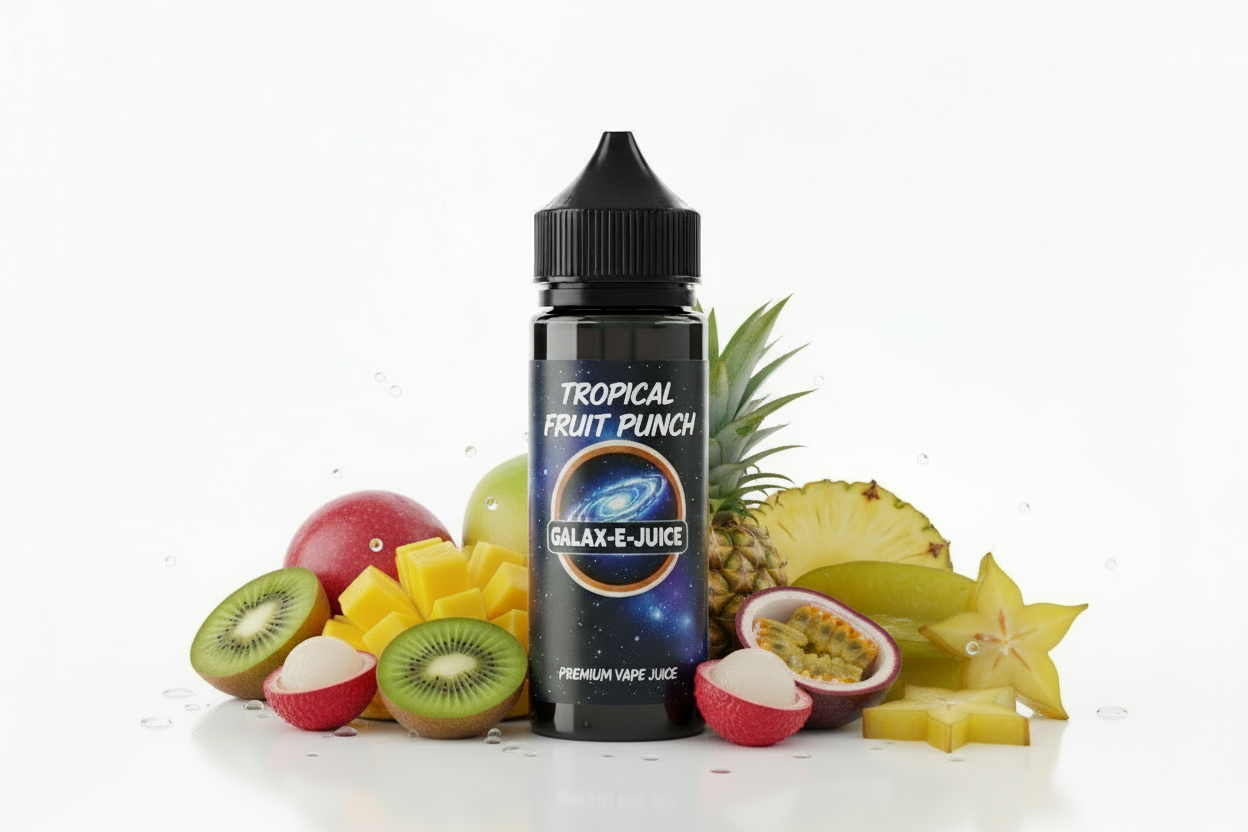 Tropical Fruit Punch E-Liquid 100ml - UK Made Premium Vape Juice | Galax-E-Juice