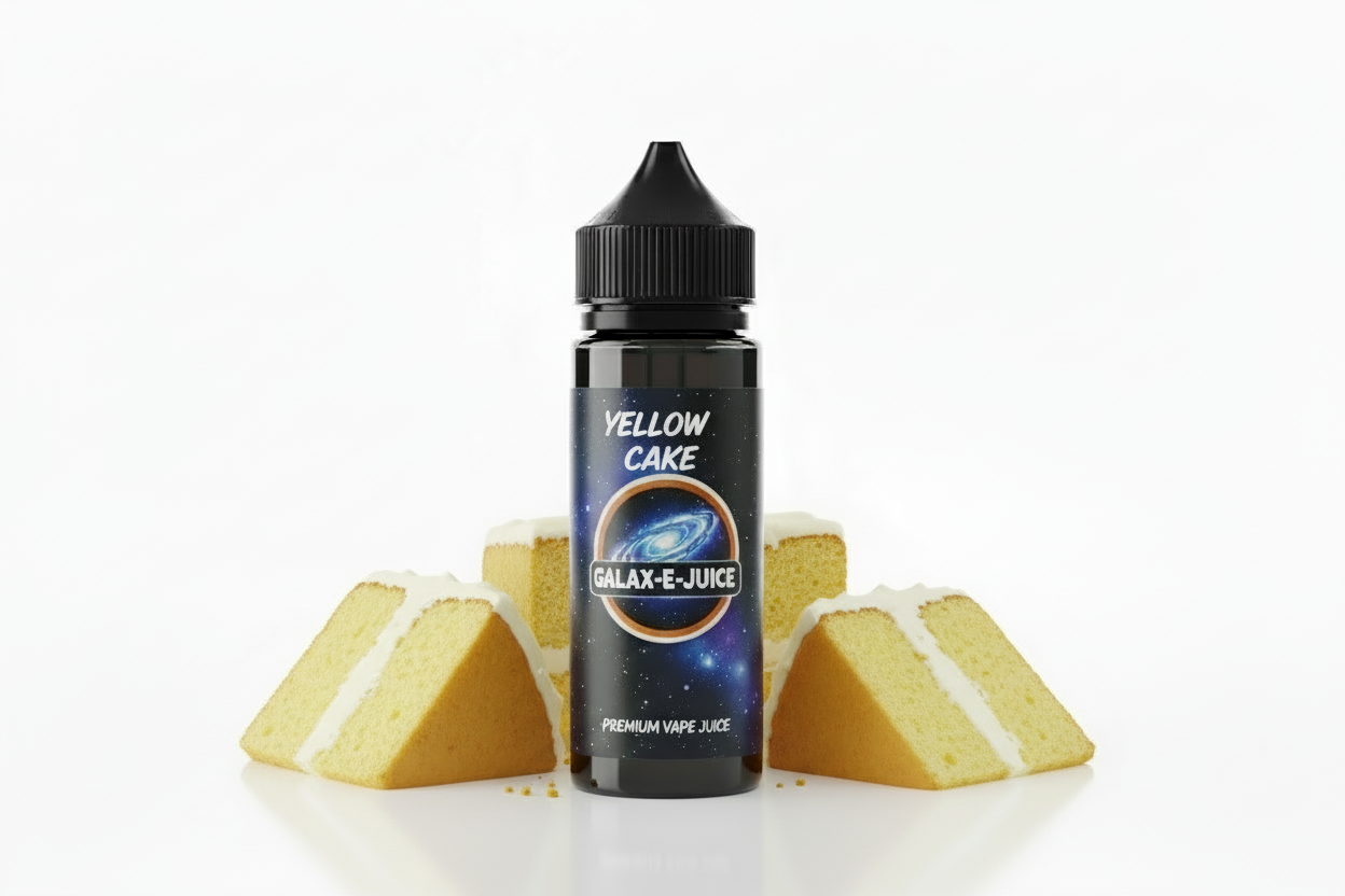 Yellow Cake E-Liquid 100ml - UK Made Premium Vape Juice | Galax-E-Juice