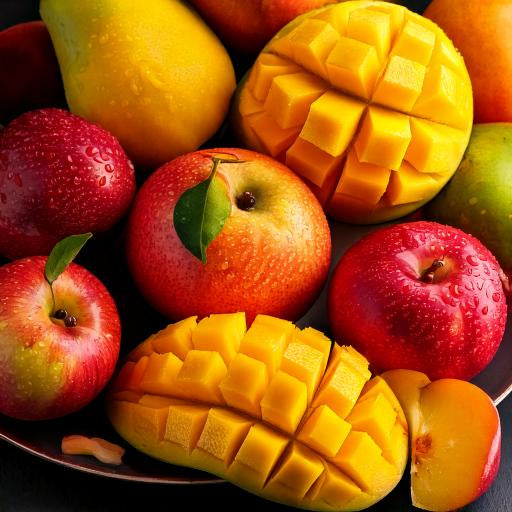 Apple & Mango E-Liquid 100ml — crisp apple and tropical mango flavour — available as a 100ml shortfill and flavour concentrate, by Galax-E-Juice UK