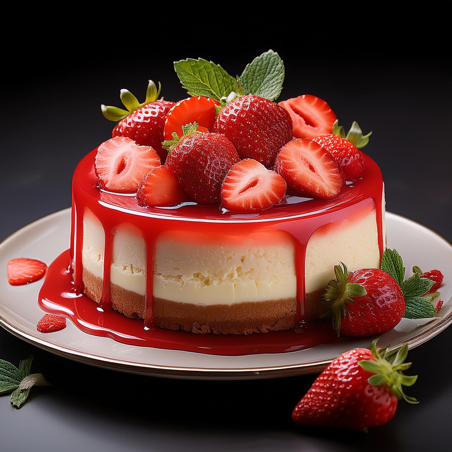 Strawberry Cheesecake E-Liquid 1 Litre