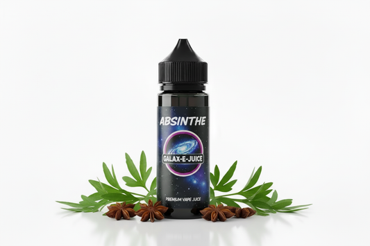 Absinthe bottle with exact Acai color scheme