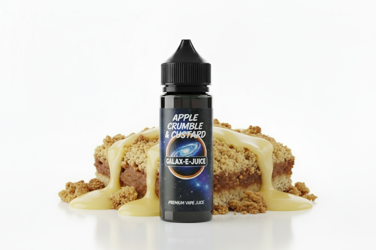 Apple Crumble & Custard E-Liquid 100ml - UK Made Premium Vape Juice | Galax-E-Juice
