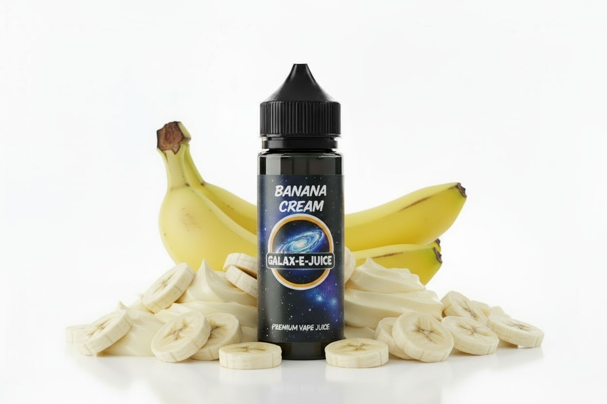 Banana Cream E-Liquid 100ml - UK Made Premium Vape Juice | Galax-E-Juice