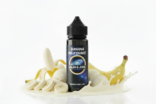 Banana Milkshake E-Liquid 100ml - UK Made Premium Vape Juice | Galax-E-Juice