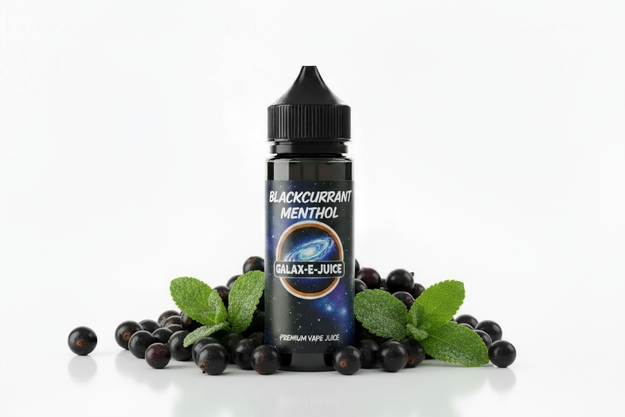Blackcurrant Menthol E-Liquid 100ml - UK Made Premium Vape Juice | Galax-E-Juice