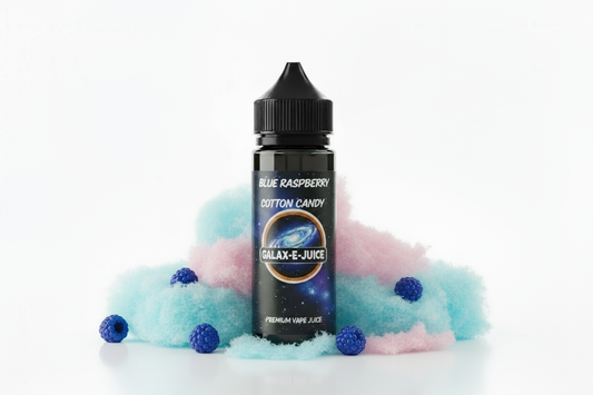 Blue Raspberry Cotton Candy E-Liquid 100ml - UK Made Premium Vape Juice | Galax-E-Juice