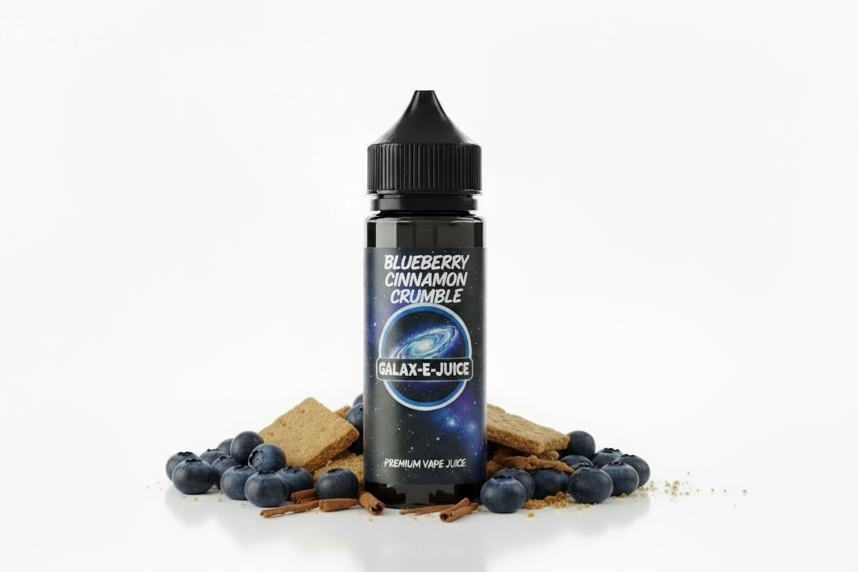 Blueberry Cinnamon Crumble E-Liquid 100ml - UK Made Premium Vape Juice | Galax-E-Juice