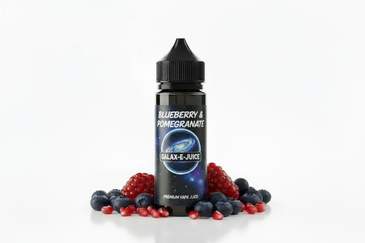 Blueberry & Pomegranate E-Liquid 100ml - UK Made Premium Vape Juice | Galax-E-Juice