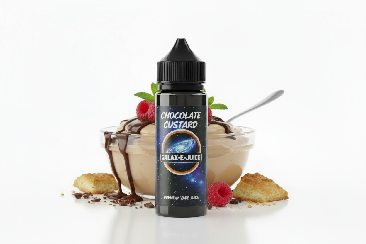 Chocolate Custard E-Liquid 100ml - UK Made Premium Vape Juice | Galax-E-Juice