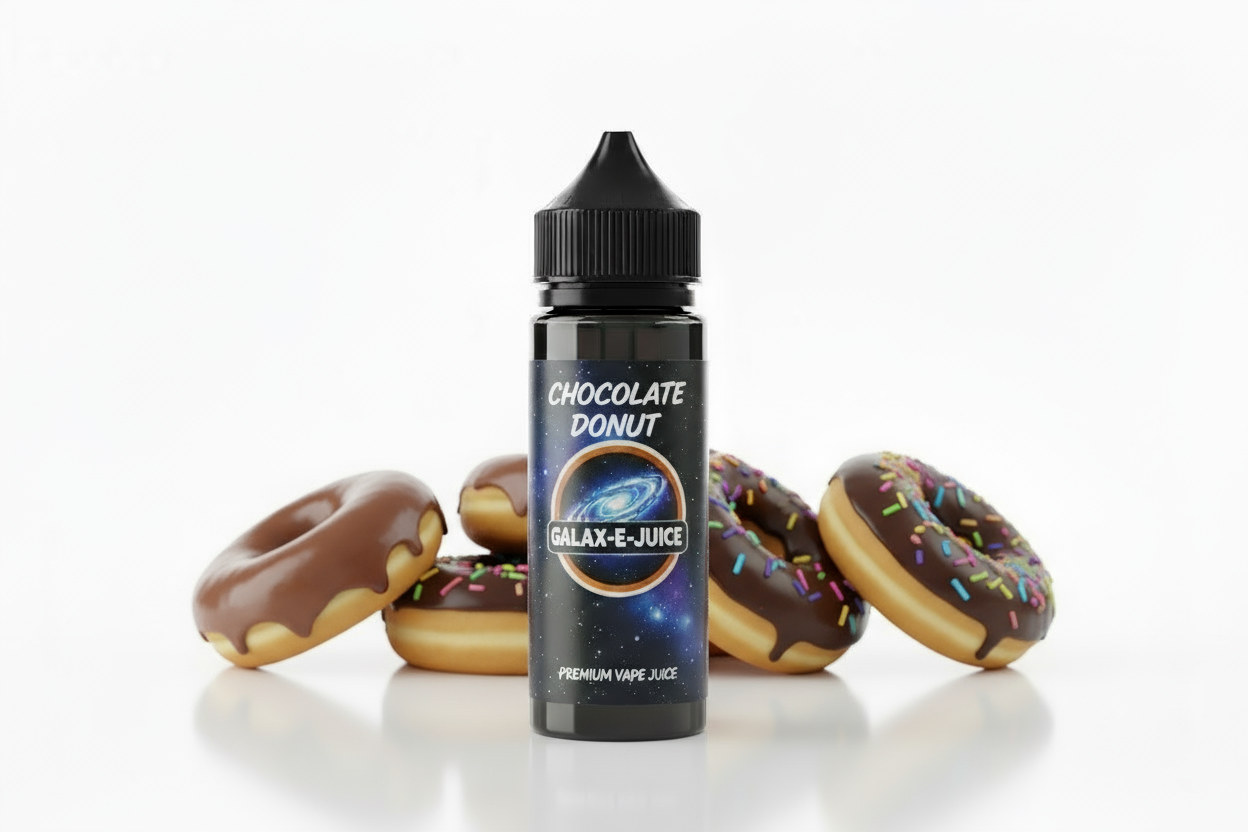 Chocolate Donut E-Liquid 100ml - UK Made Premium Vape Juice | Galax-E-Juice