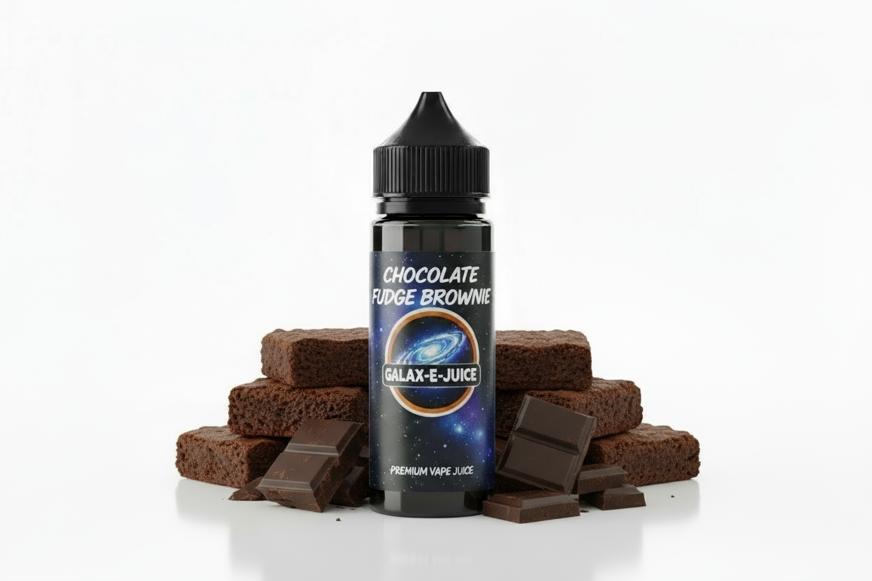 Chocolate Fudge Brownie E-Liquid 100ml - UK Made Premium Vape Juice | Galax-E-Juice