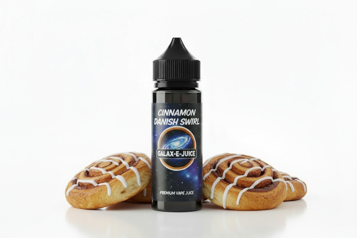 Cinnamon Danish Swirl E-Liquid 100ml - UK Made Premium Vape Juice | Galax-E-Juice