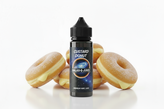 Custard Donut E-Liquid 100ml - UK Made Premium Vape Juice | Galax-E-Juice