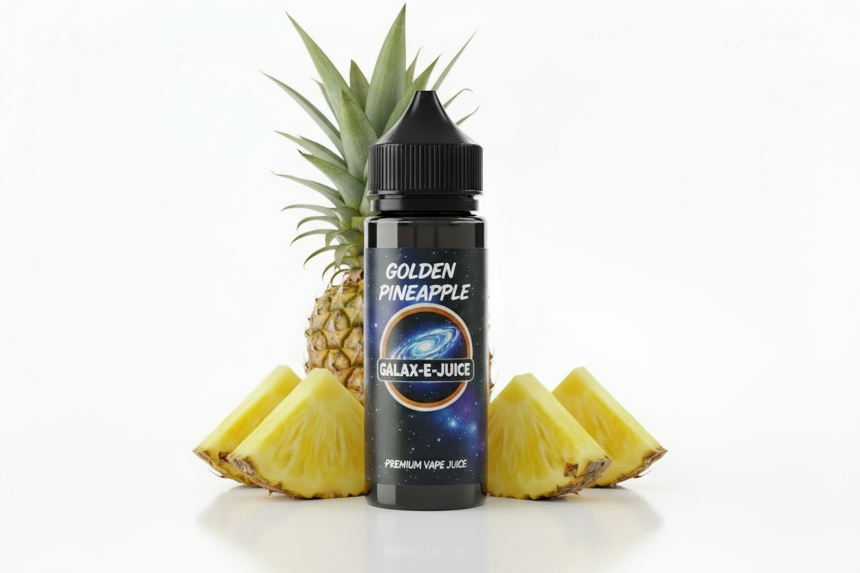 Golden Pineapple E-Liquid 100ml - UK Made Premium Vape Juice | Galax-E-Juice