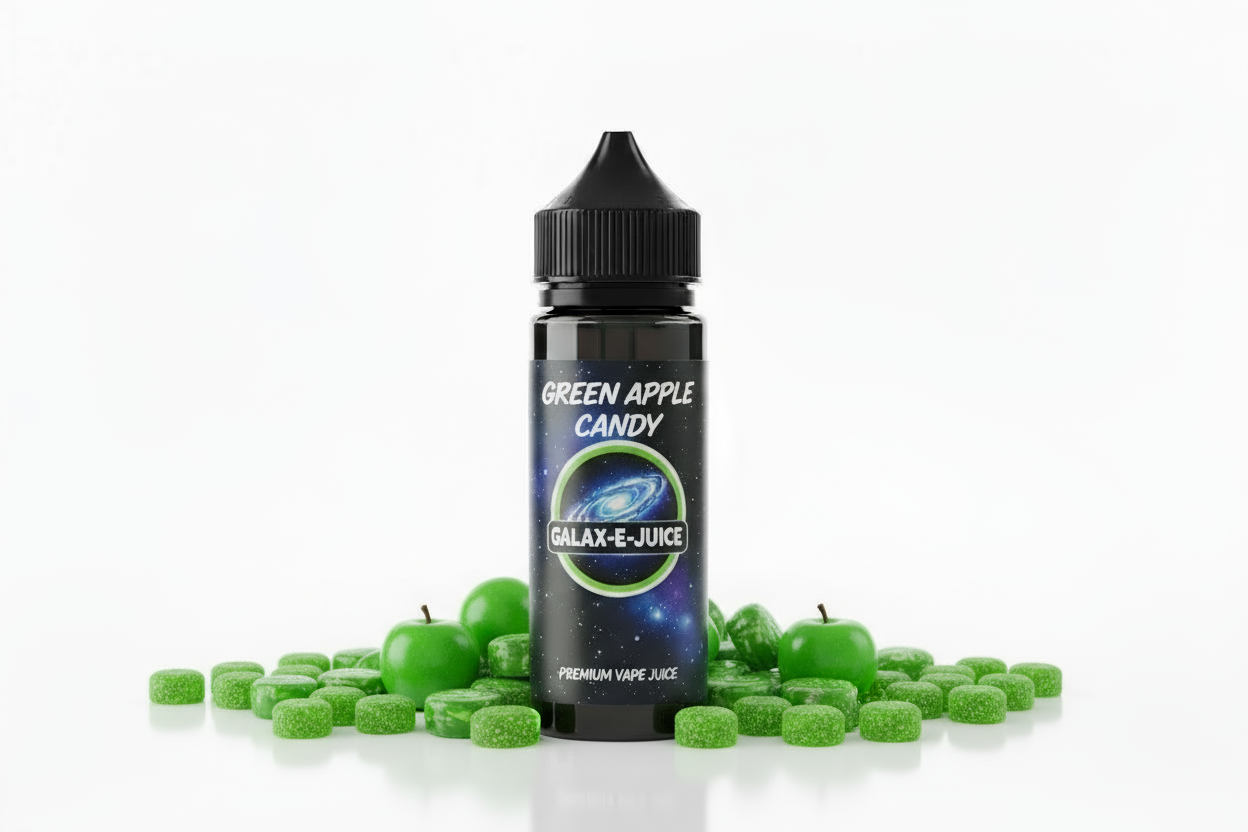 Green Apple Candy E-Liquid 100ml - UK Made Premium Vape Juice | Galax-E-Juice