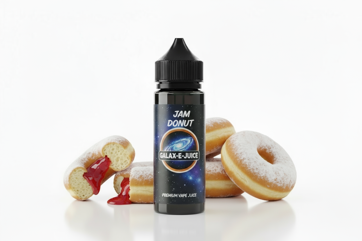 Jam Donut E-Liquid 100ml - UK Made Premium Vape Juice | Galax-E-Juice