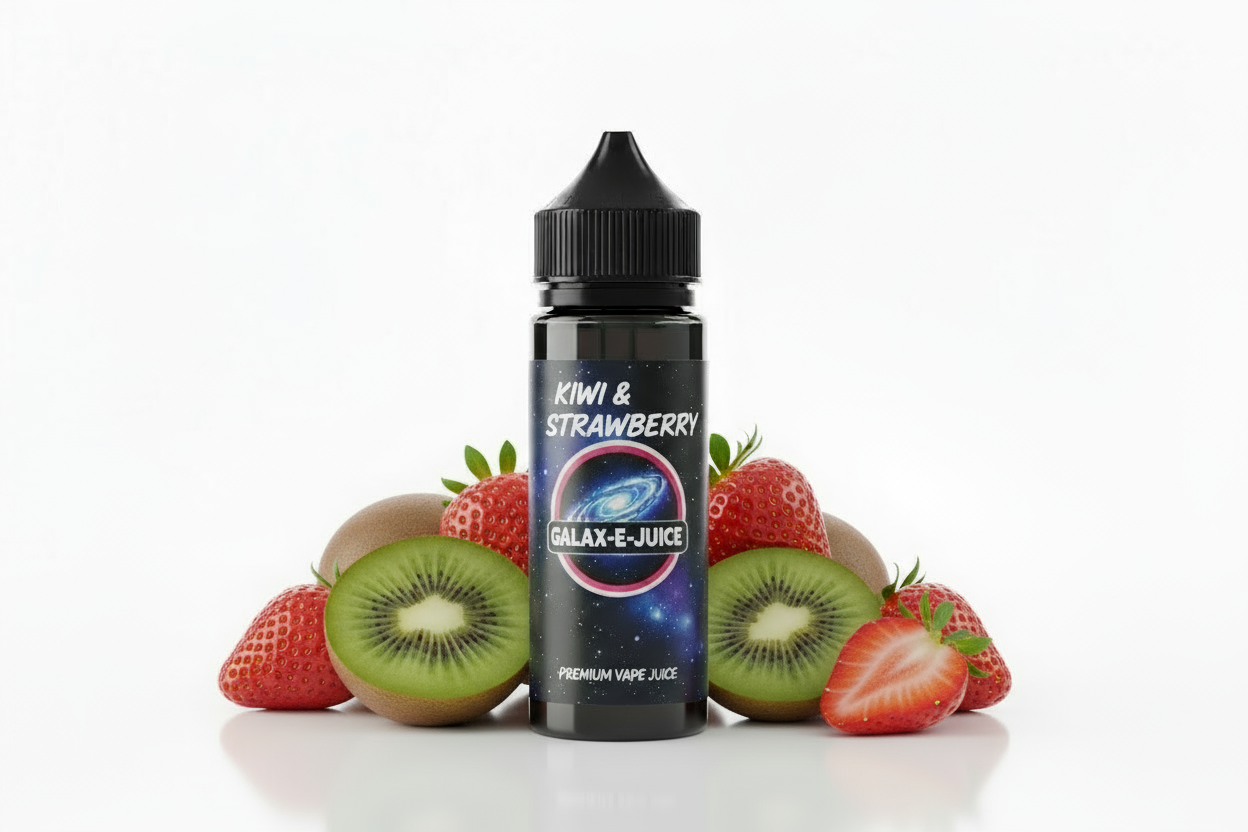 Kiwi & Strawberry E-Liquid 100ml - UK Made Premium Vape Juice | Galax-E-Juice
