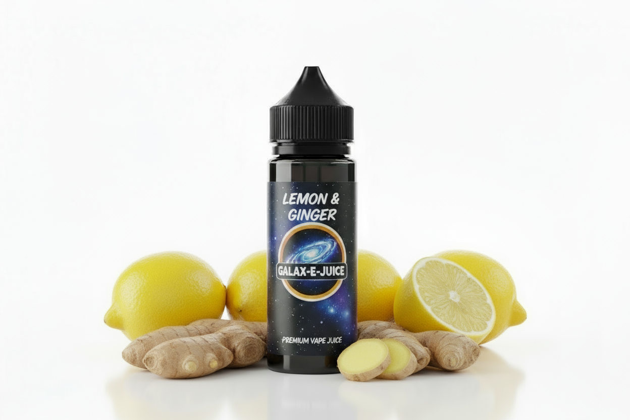 Lemon & Ginger E-Liquid 100ml - UK Made Premium Vape Juice | Galax-E-Juice