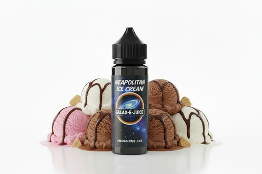 Neapolitan Ice Cream E-Liquid 100ml - UK Made Premium Vape Juice | Galax-E-Juice