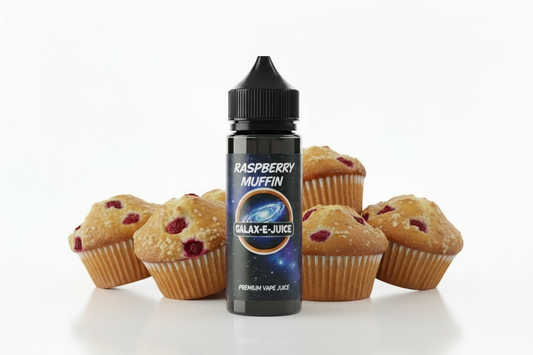 Raspberry Muffin E-Liquid 100ml - UK Made Premium Vape Juice | Galax-E-Juice