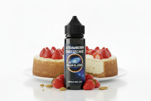 Strawberry Cheesecake E-Liquid 100ml - UK Made Premium Vape Juice | Galax-E-Juice