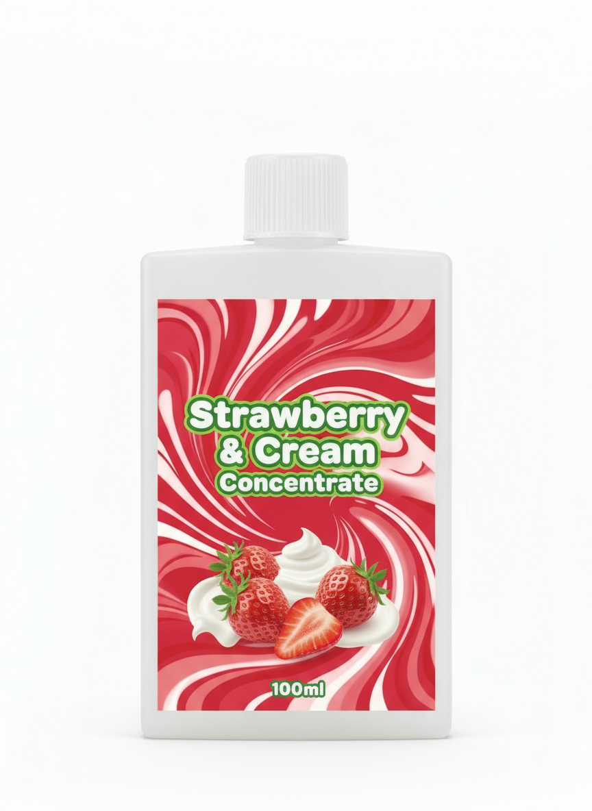 Strawberry & Cream Concentrate 100ml - Premium UK Flavour Concentrate