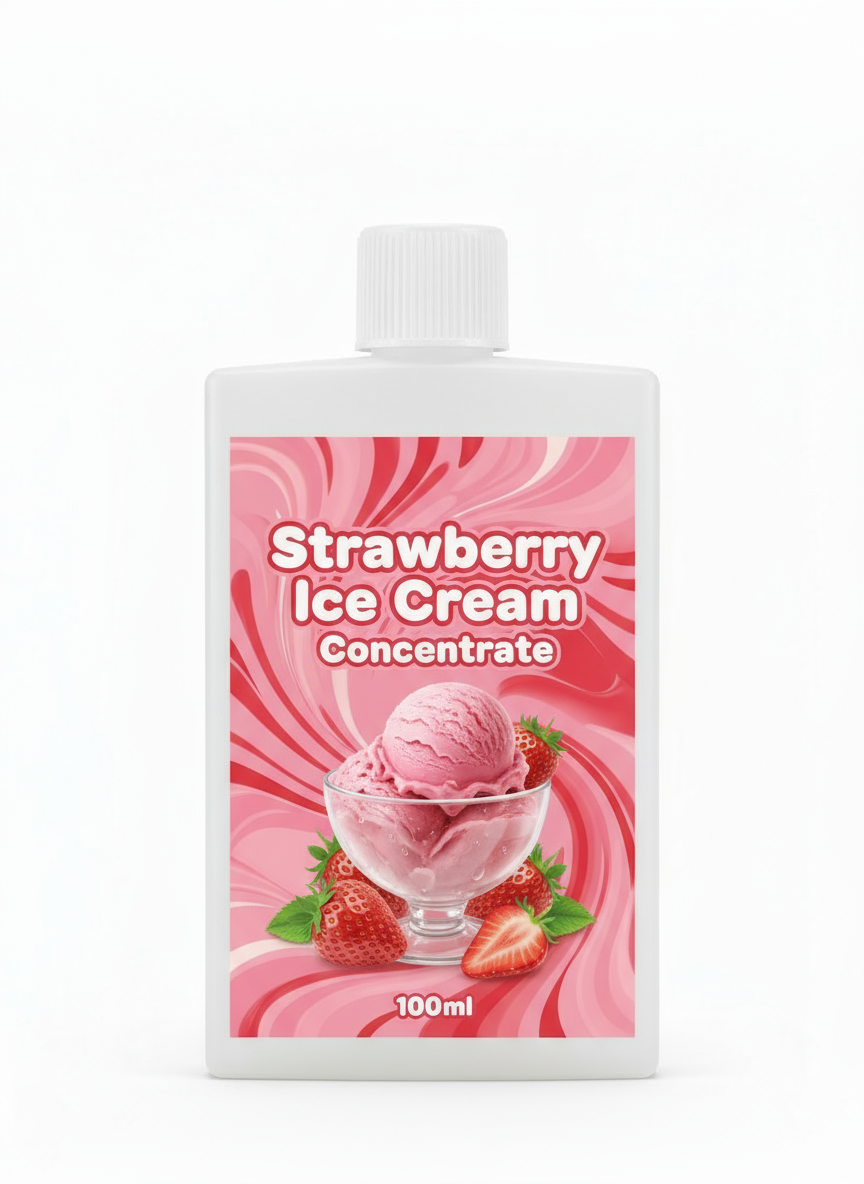Strawberry Ice Cream Concentrate 100ml - Premium UK Flavour Concentrate