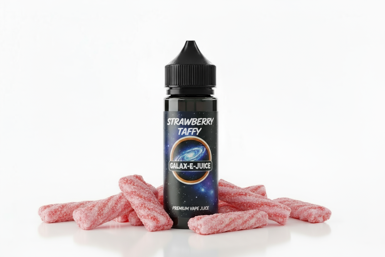 Strawberry Taffy E-Liquid 100ml - UK Made Premium Vape Juice | Galax-E-Juice