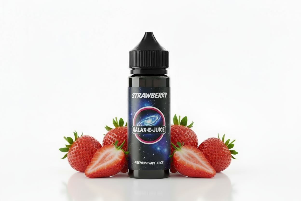 Strawberry E-Liquid 100ml - UK Made Premium Vape Juice | Galax-E-Juice