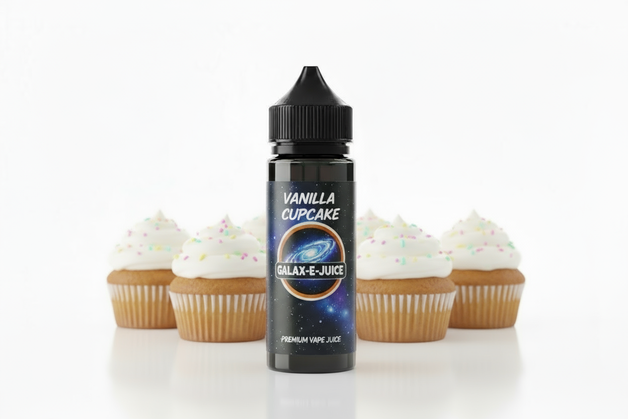 Vanilla Cupcake E-Liquid 100ml - UK Made Premium Vape Juice | Galax-E-Juice