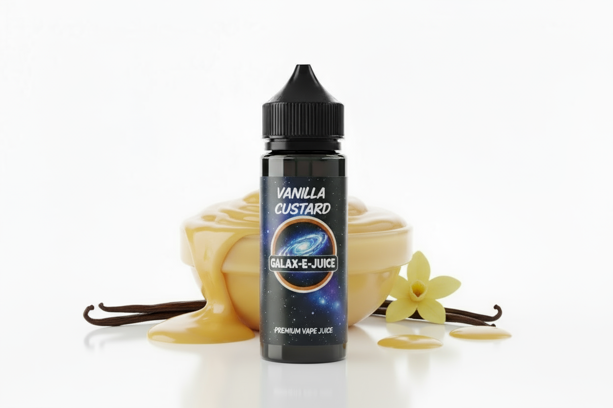 Vanilla Custard E-Liquid 100ml - UK Made Premium Vape Juice | Galax-E-Juice