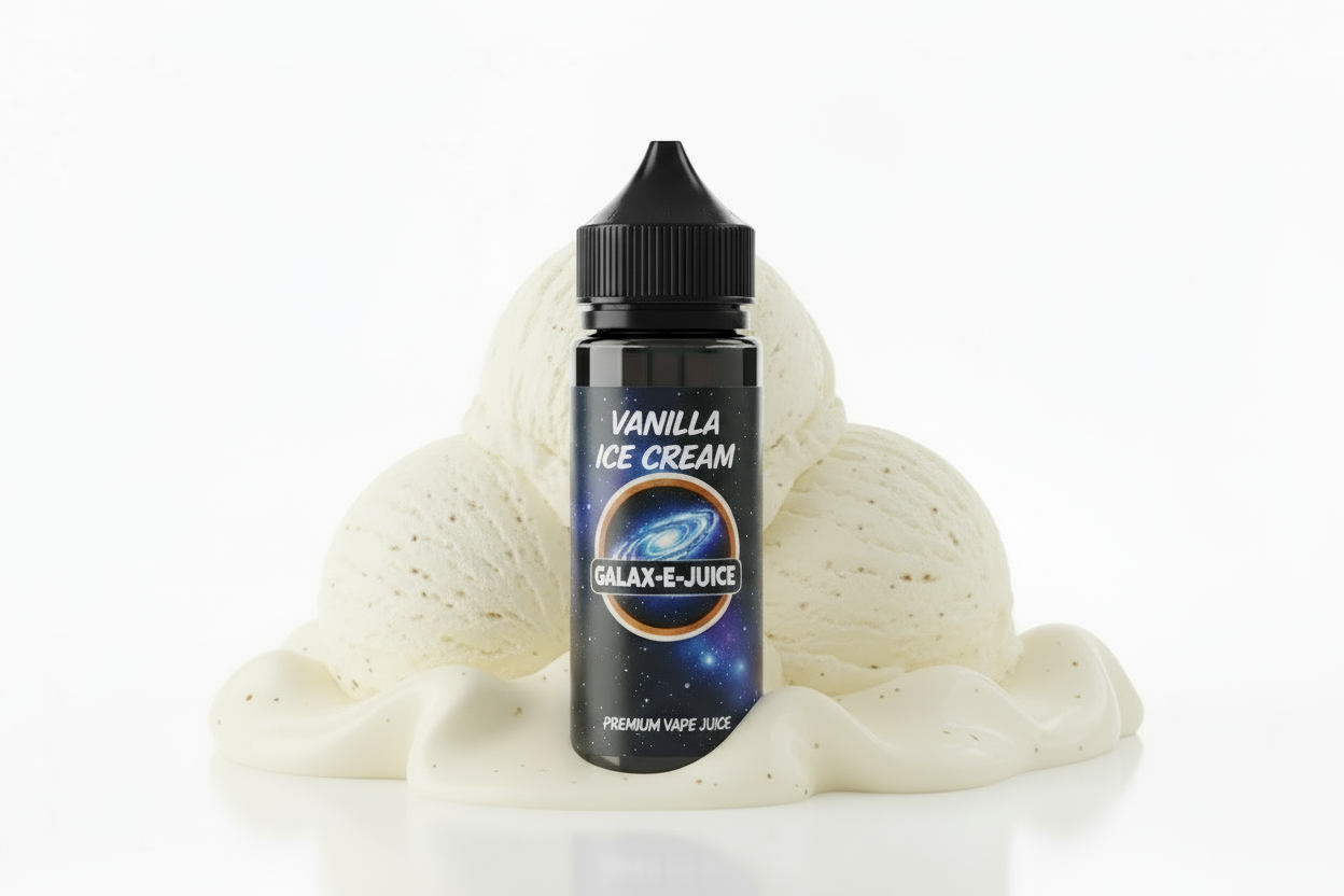 Vanilla Bean Ice Cream E-Liquid 100ml - UK Made Premium Vape Juice | Galax-E-Juice