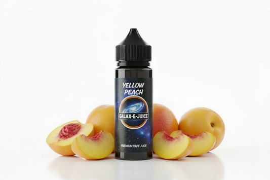 Yellow Peach E-Liquid 100ml - UK Made Premium Vape Juice | Galax-E-Juice